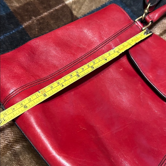 Red Leather Handbag Vintage - Picture 9 of 12